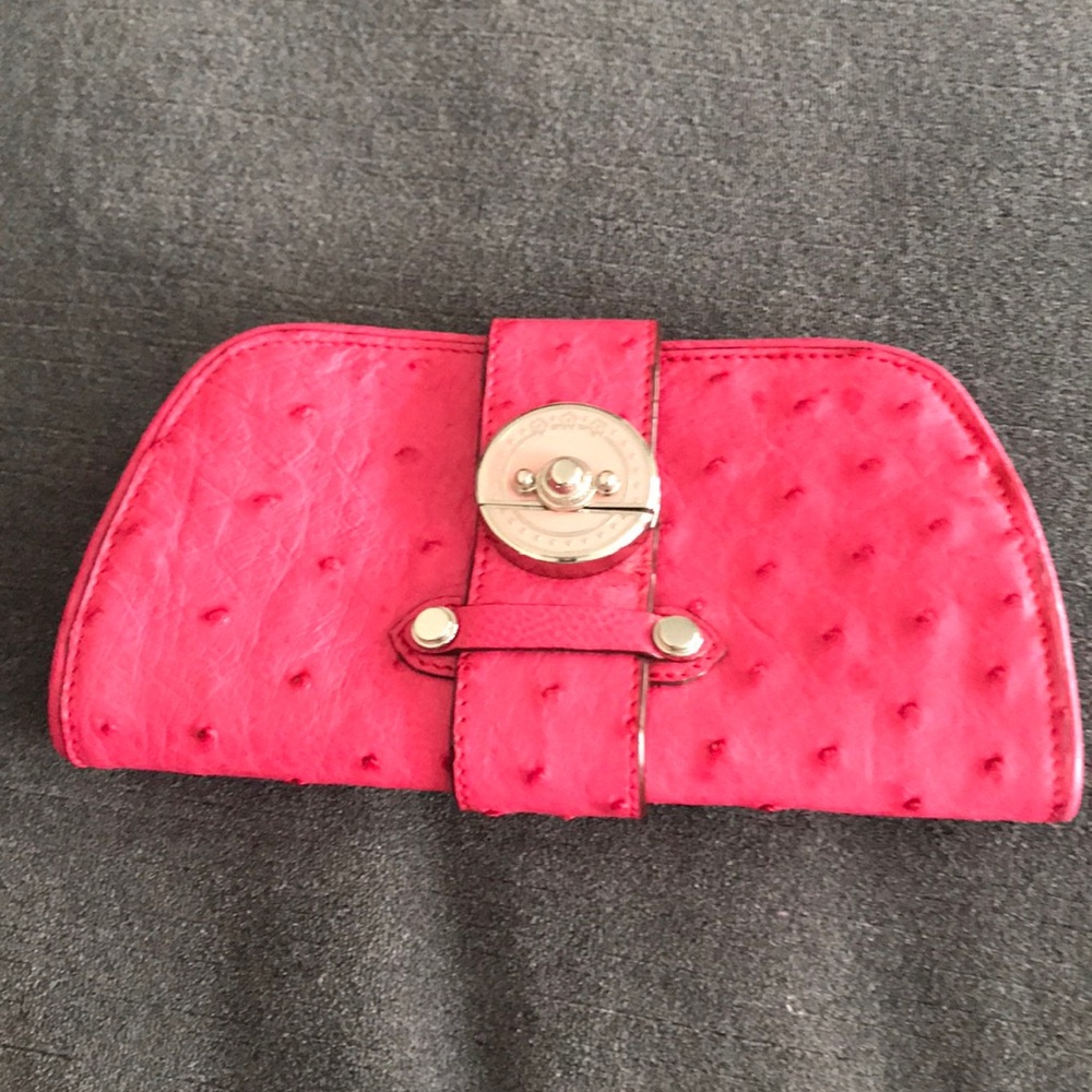 Genuine Ostrich Leather Clutch/Wallet
